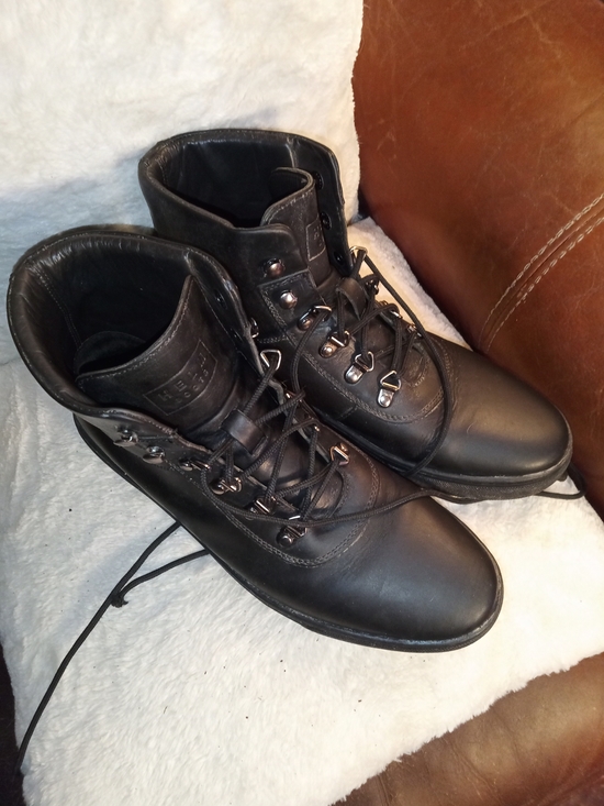 Men\'s Black Leather Lace-Up Ankle Boots